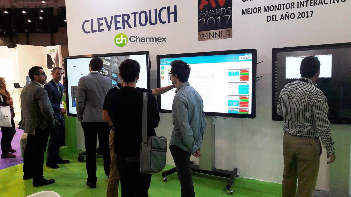 Charmex compromisso interatividade para o ambiente educacional monitora Clevertouch