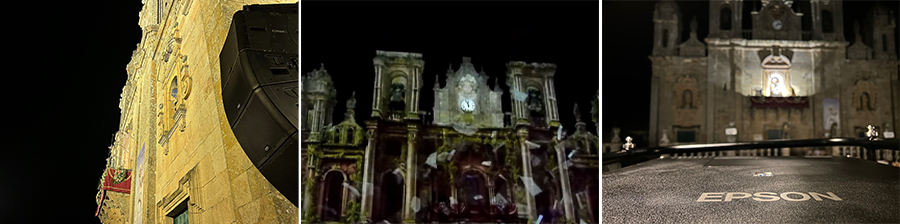 Projectors Epson il·luminen la Novena de la Verge dels Miracles a Orense