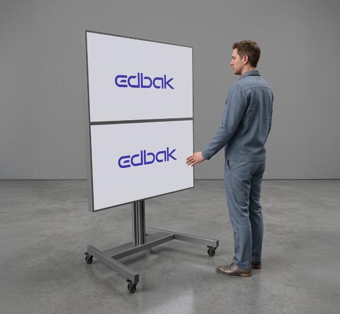 EDBAK TRE100 PARA DOBLE MONITOR HORIZONTAL 42"-55" HASTA 600X400 70 KG. NEGRO_0