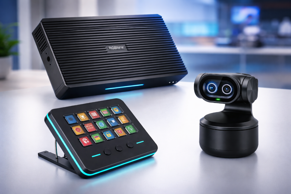 RGBLINK KIT STREAMZ + BOTONERA STREAM DECK + CAMARA AI TRACKING_0