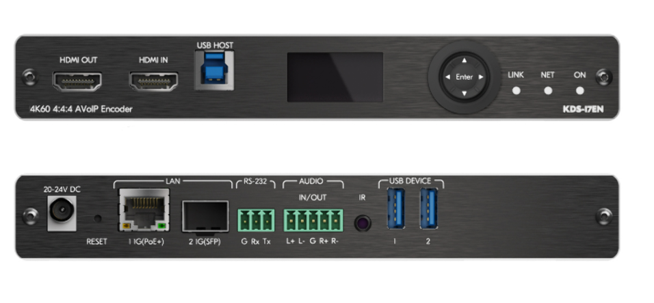 KRAMER KDS-17EN 4K60 4:4:4 AVOIP ENCODER FIBRA Y ETHERNET_0