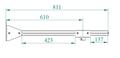 SOPORTE ARAKNO DE PARED NEGRO PARA PROYECTOR UST 80cm LONGITUD (ARAKNO NO INCL)_1
