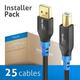 PURELINK CABLE USB 2.0 A/B 480MBPS FLEX 3M 25UDS_0