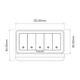PURELINK CAJA MEDIAHUB2 5 SLOT, 1 SCHUKO, 2 USB POWER, 1 SLOT LIBRE, GST18 BLANCO_2