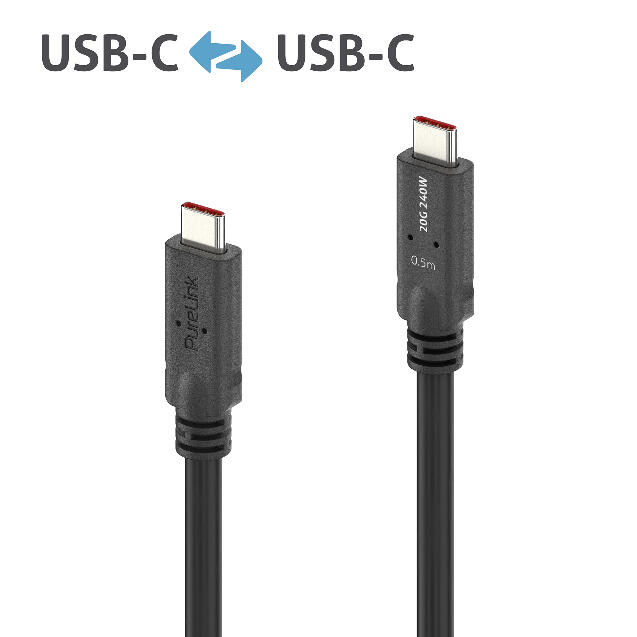 CABLE USB4 GEN2 PURELINK 1M PARA TRANSMISIÓN DE DATOS, VÍDEO Y ALIMENTACIÓN 240 W_0