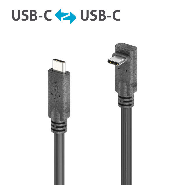 PURELINK CABLE USB4 C/C ACODADO (UP-DOWN), 20GBPS, 240W 0,5M_0