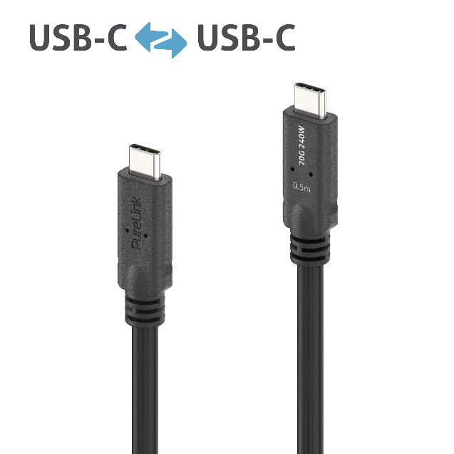 PURELINK CABLE USB4 C/C CON E-MARKER, 20GBPS 240W 1M_0