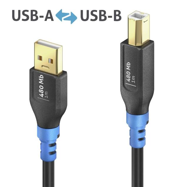 PURELINK CABLE USB 2.0 A/B 480MBPS FLEXIBLE 3M_0