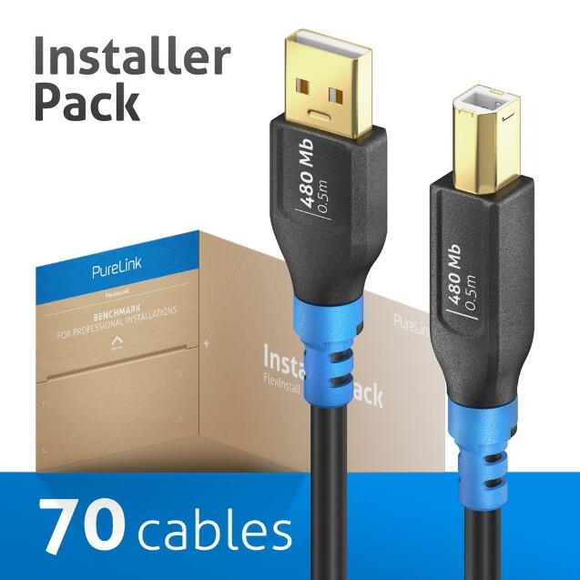 PURELINK CABLE USB 2.0 A/B 480MBPS FLEX 0,5M 70UD_0