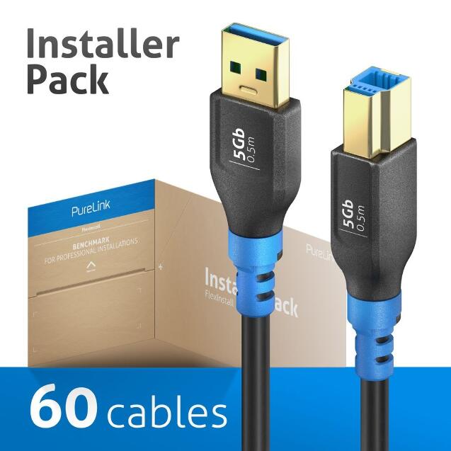 PURELINK CABLE USB 3.2 A/B 5GMBPS FLEX 0.5M 60UDS_0