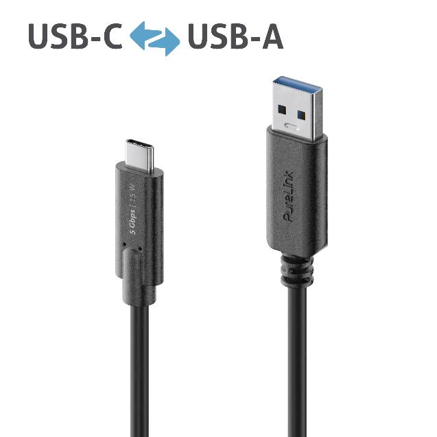 PURELINK CABLE USB-C A USB-A 3.2 5GBPS 2.0M_0