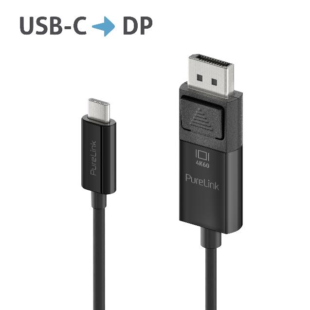 PURELINK CABLE USB-C A DISPLAYPORT NEGRO 4K 21GBPS 2M_0