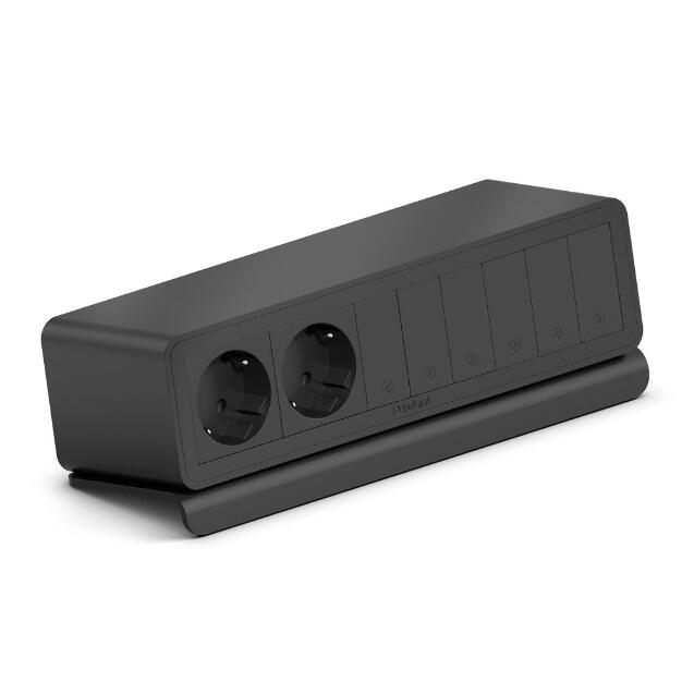 PURELINK CAJA MEDIAHUB2 10 SLOT, 2 SCHUKO, 6 SLOT LIBRES, GST18 NEGRO_0