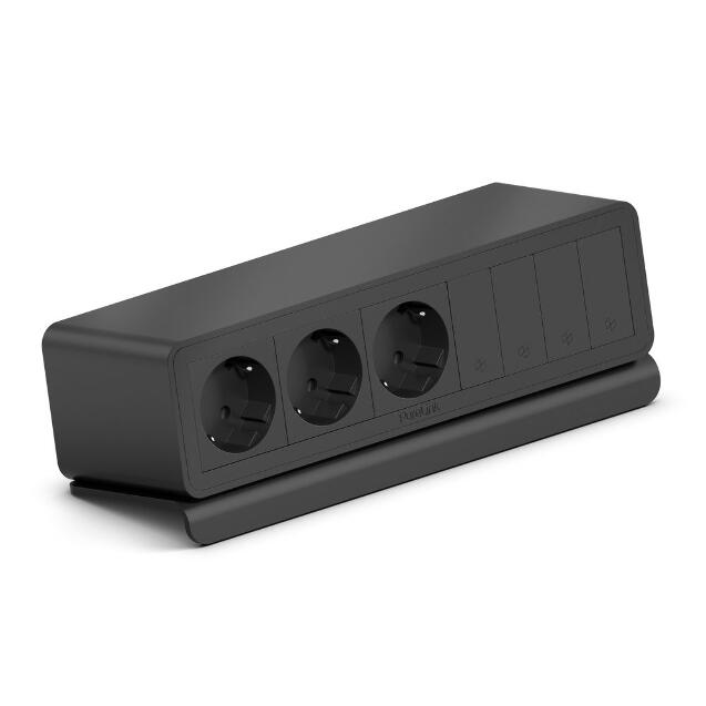 PURELINK CAJA MEDIAHUB2 10 SLOT, 3 SCHUKO, 4 SLOT LIBRES, GST18 NEGRO_0