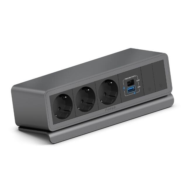 PURELINK CAJA MEDIAHUB2 10 SLOT, 3 SCHUKO, 2 USB POWER, 2 SLOT LIBRE, GST18 GRIS_0