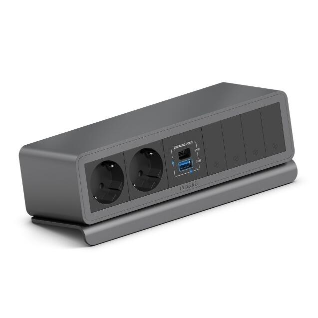 PURELINK CAJA MEDIAHUB2 10 SLOT, 2 SCHUKO, 2 USB POWER, 4 SLOT LIBRE, GST18 GRIS_0