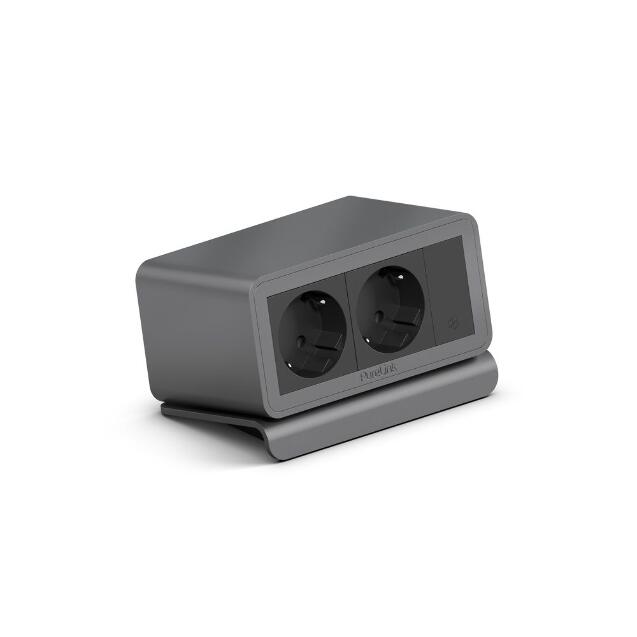PURELINK CAJA MEDIAHUB2 5 SLOT, 2 SCHUKO,1 SLOT LIBRES, GST18 GRIS_0