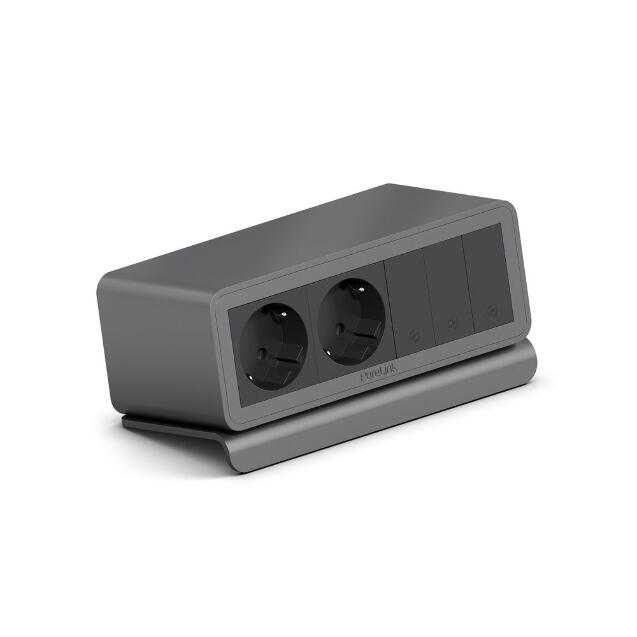 PURELINK CAJA MEDIAHUB2 7 SLOT, 1 SCHUKO, 3 SLOT LIBRES, GST18 GRIS_0