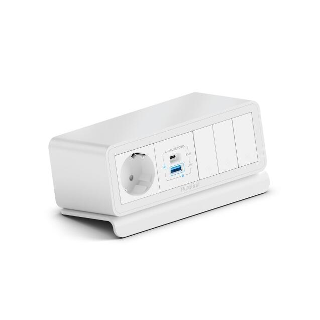 PURELINK CAJA MEDIAHUB2 7 SLOT, 1 SCHUKO, 2 USB POWER, 3 SLOT LIBRES, GST18 BLANCO_0