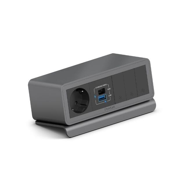 PURELINK CAJA MEDIAHUB2 7 SLOT, 1 SCHUKO, 2 USB POWER, 3 SLOT LIBRES, GST18 GRIS_0