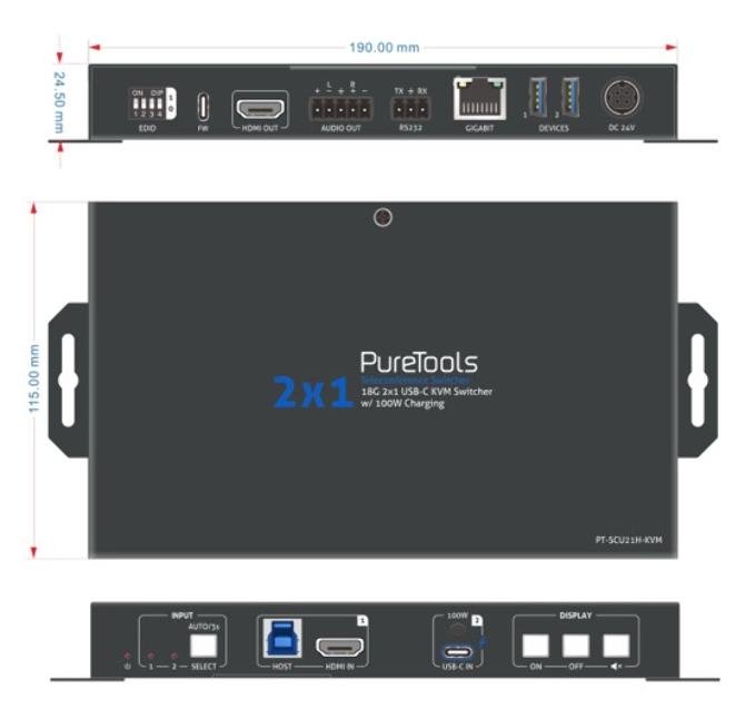 PURELINK SELECTOR KVM 2:1 HDMI/USB-C 4K 18GB BYOD_0