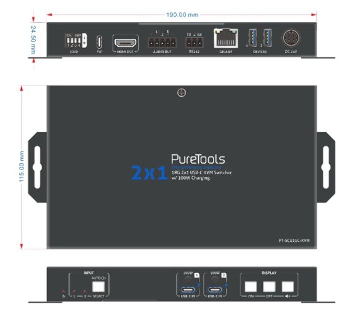 PURELINK SELECTOR KVM 2:1 USB-C 4K 18GB BYOD_0