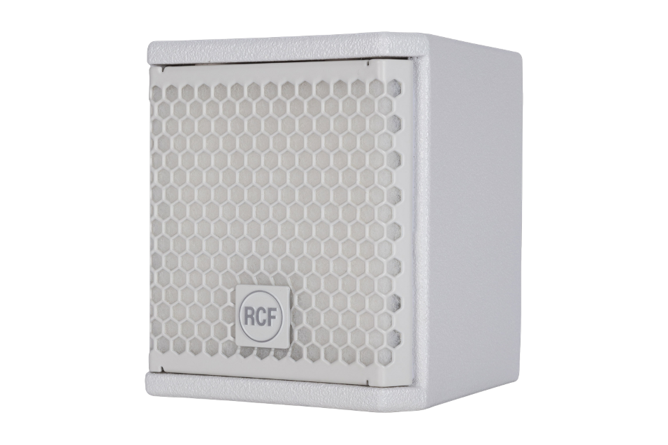 ALTAVOZ PASIVO RCF DE DOS VÍAS 4" + 1" V.C. 60 W RECINTO DE MADERA BLANCO. NO INCLUYE SOPORTE._0