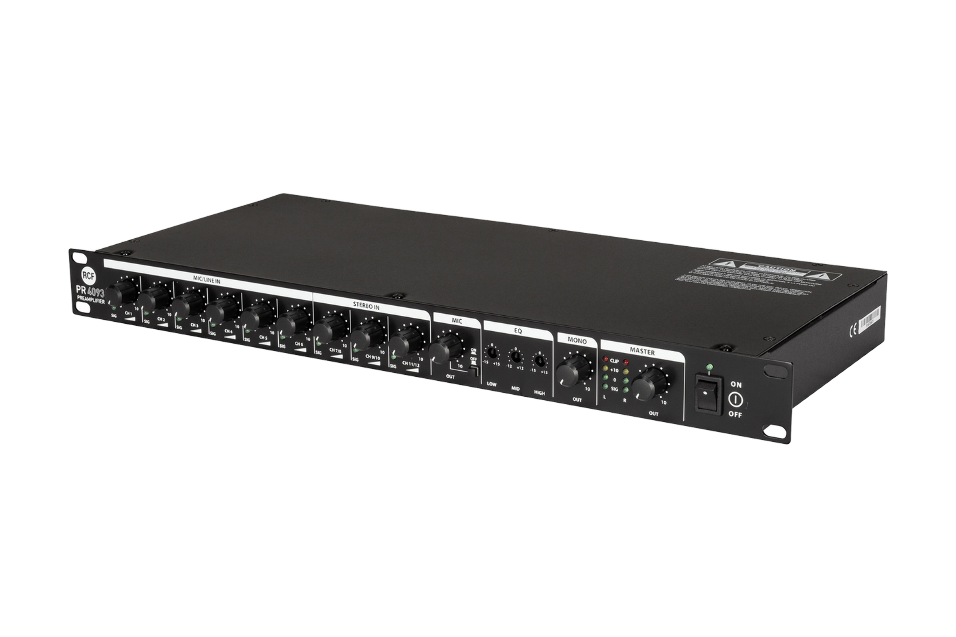 PREAMPLIFICADOR - MEZCLADOR RCF DE 9 ENTRADAS Y 3 SALIDAS (1 MONO + 1 ESTÉREO)_0