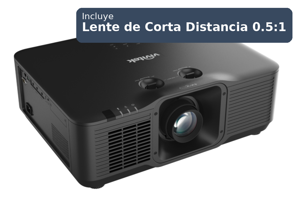 PROYECTOR VIVITEK DU5053Z-BK 7700 ANSI WUXGA LASER ( NEGRO ) + LENTE 0.5:1_0