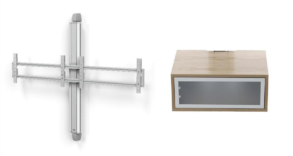 SMS SOPORTE PARED FLATSCREEN X WH VC 2 x 40"-46" COLUMNA 1445 MM._0