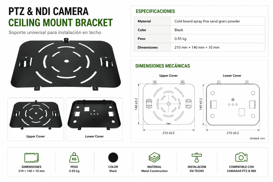 SOPORTE TECHO CAMARA PTZ NEGRO_0