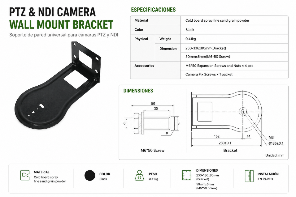 SOPORTE PARED CAMARA PTZ_0