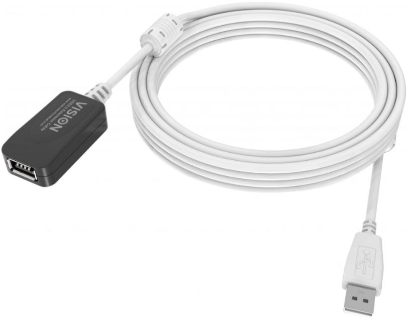CABLE USB ACTIVO 2.0 A-A (M-H) 3 METROS BLANCO_0